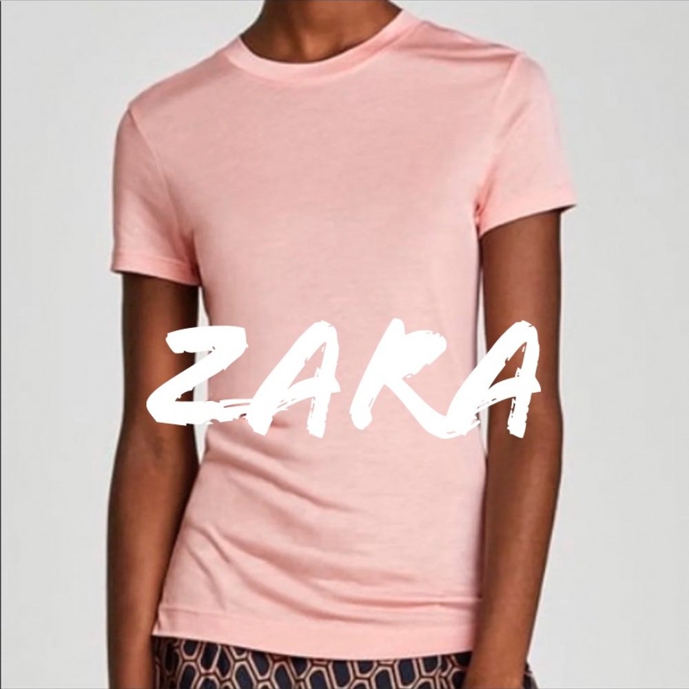 ✨3/15✨ NWOT Zara Pink Basic Viscose T-Shirt SFH